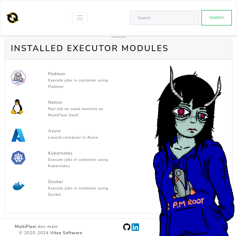 Installed executor modules listing